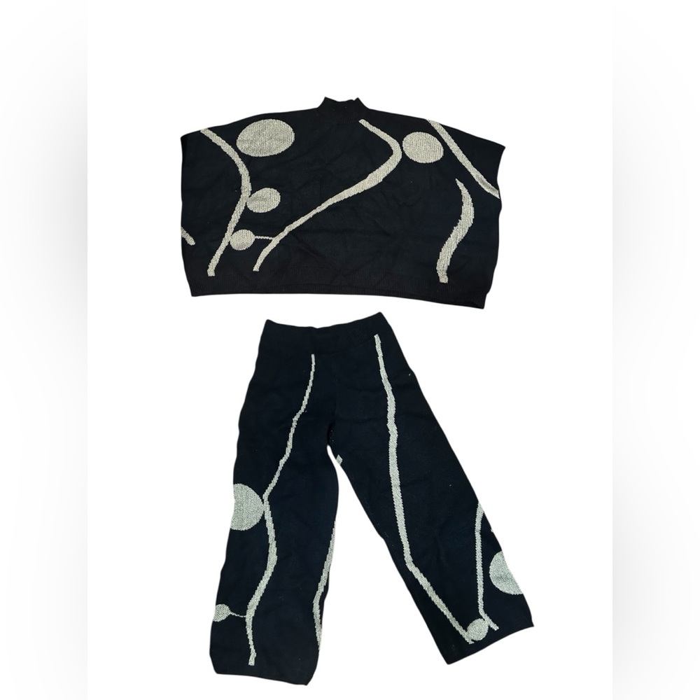 Black and gold  Abstract Two-Piece Set
